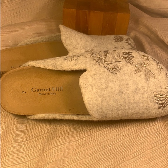 Garnet Hill NWOT cork felt Made in Italy slideins - Picture 7 of 8